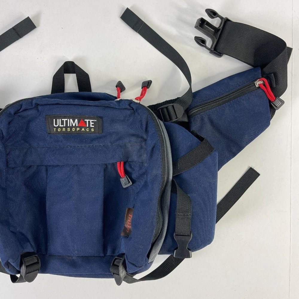 Ultimate Torsopacs Trekker Vtg Rugged Hiking Waist Pack USA Padded Dual Bottle - Picture 5 of 11